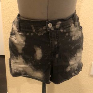 Torrid bleach splotched jean shorts